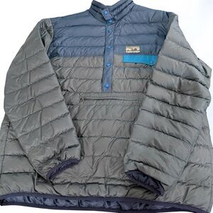 Patagonia Men's Blue and Gray Puffer Jacket